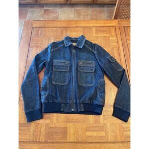 INSIGHT BOMBER CARGO FLIGHT DENIM JACKET MEDIUM